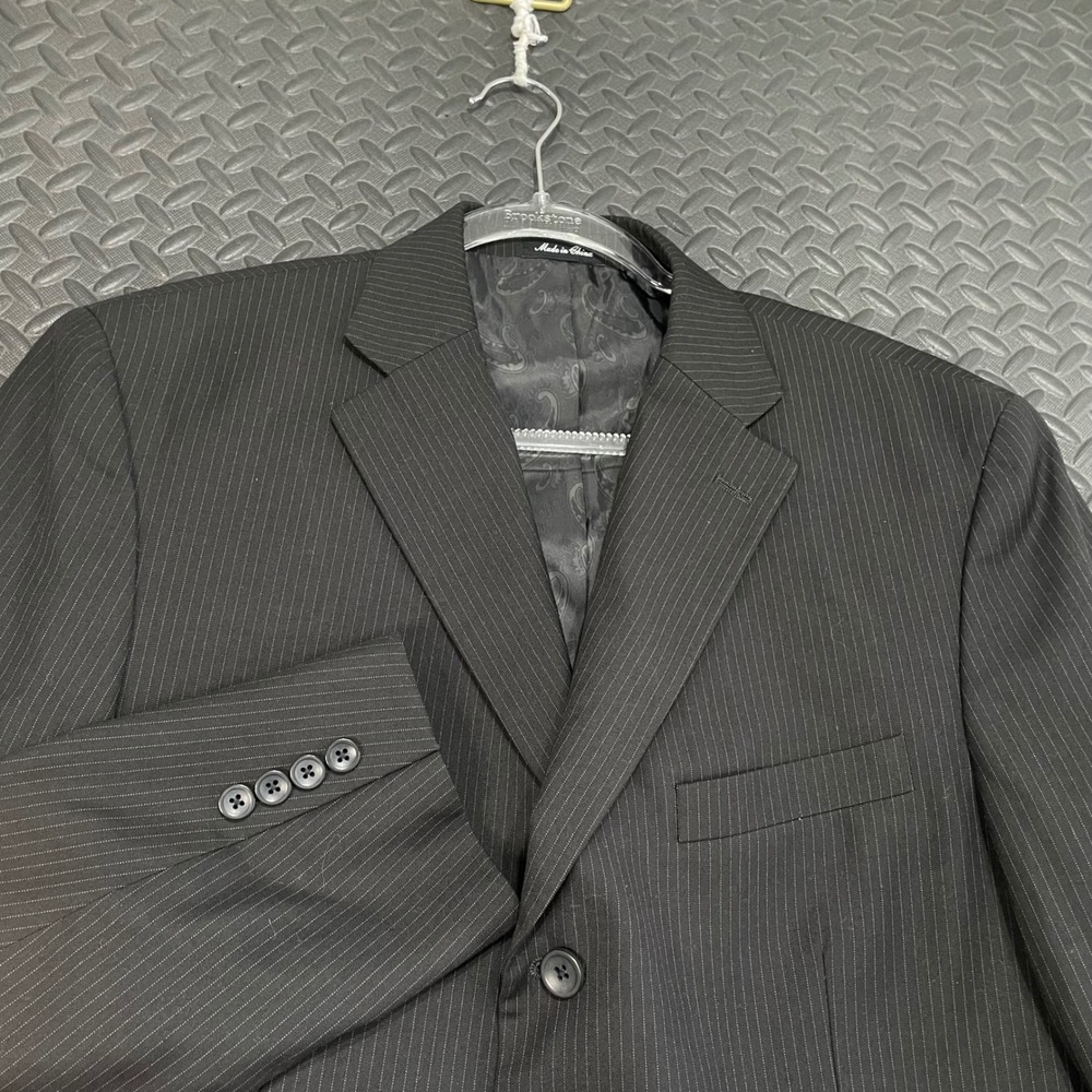 Apt. 9 Black 3 Button Paisley Lining Blazer Jacket‎ Men's Size 42L